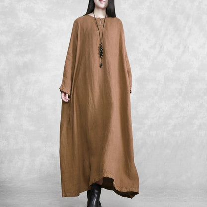 French O Neck Pockets Spring Quilting Clothes Outfits Black Long Dresses - SooLinen