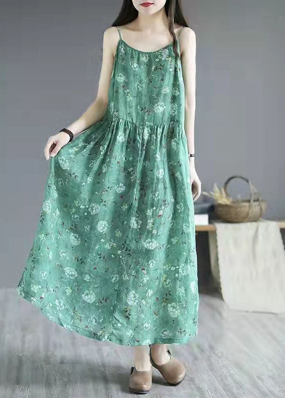 Französische Baumwollkleidung mit rotem Aufdruck Spaghettiträgerkleider Sommerkleider