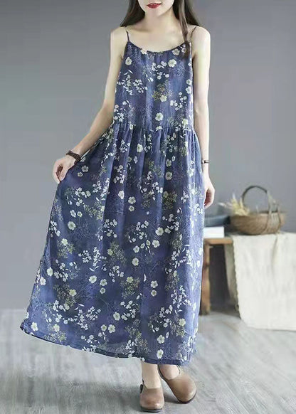 Französische Baumwollkleidung mit rotem Aufdruck Spaghettiträgerkleider Sommerkleider