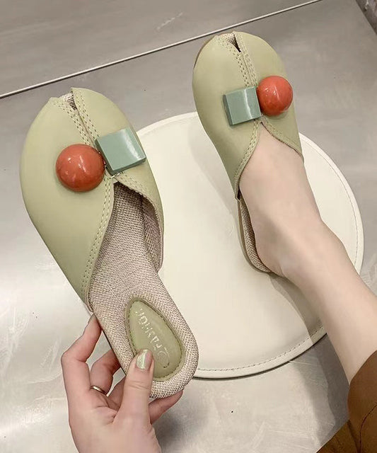 Grüne, lässige, vielseitige, weiche Spleiß-Sandalen
