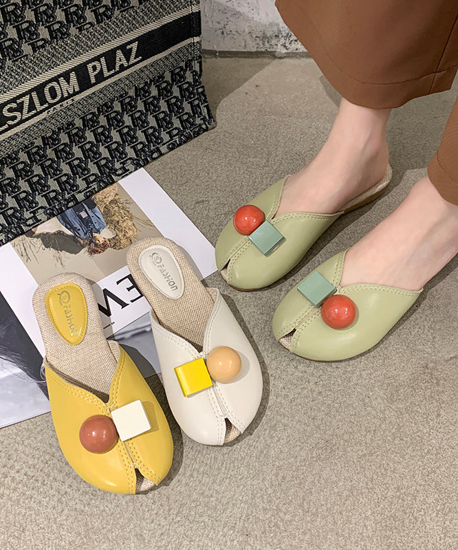 Grüne, lässige, vielseitige, weiche Spleiß-Sandalen
