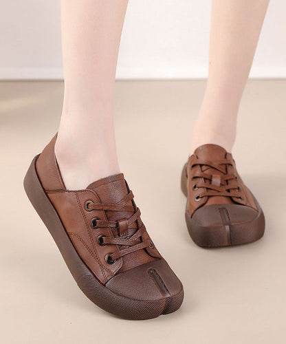 Grüne flache Schuhe Rindsleder Art Cross Strap flache Schuhe für Frauen