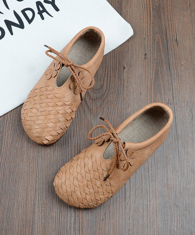 Green Lace Up Women Splicing Faux Leather Penny Loafers