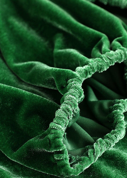 Grünes Patchwork Velours Casual Shirt Tops Frühling