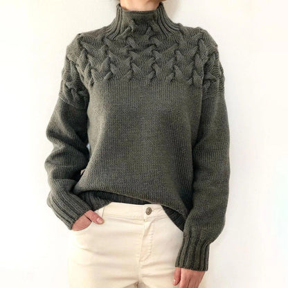 Jersey de cuello alto de punto cálido