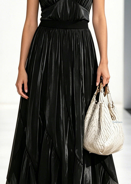 Handmade Black Patchwork Tulle A Line Skirts
