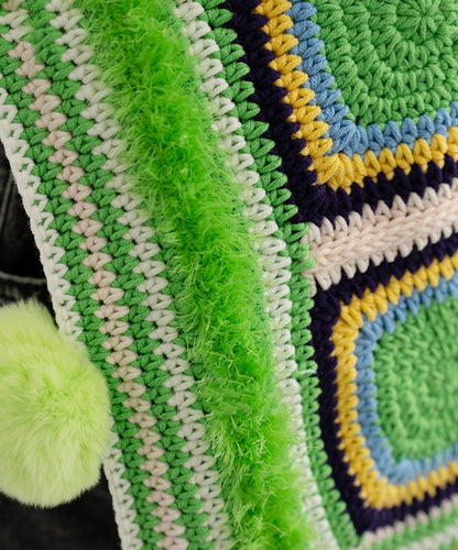 Bolso de hombro informal de gran capacidad tejido a mano