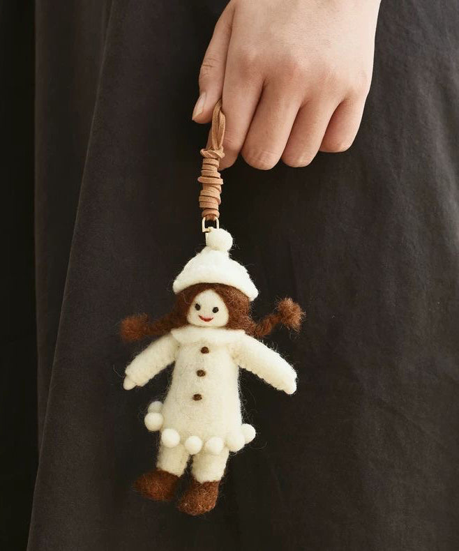 Handgefertigte dunkelgrüne Sonnenblumen-Schlüsselanhänger für Mädchen