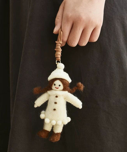 Handgefertigte dunkelgrüne Sonnenblumen-Schlüsselanhänger für Mädchen