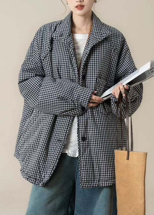 Handgefertigte graue Oversize-Winterjacken aus feiner Baumwolle