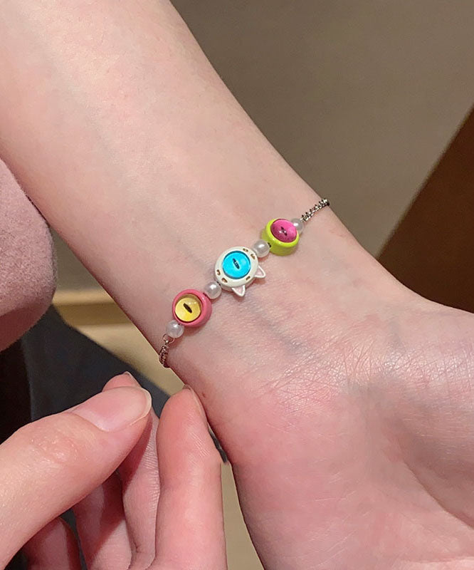 Handgefertigtes Charm-Armband mit mehreren Kupferperlen und Glas