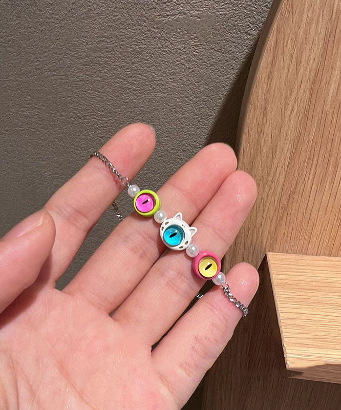 Handgefertigtes Charm-Armband mit mehreren Kupferperlen und Glas