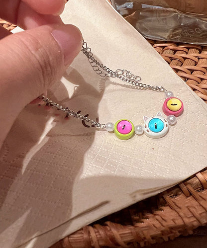 Handgefertigtes Charm-Armband mit mehreren Kupferperlen und Glas