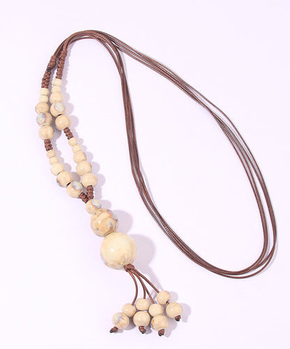 Handgefertigte Regenbogen-Keramikperlen-Pulloveranhänger-Halskette