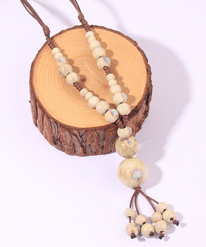 Handgefertigte Regenbogen-Keramikperlen-Pulloveranhänger-Halskette