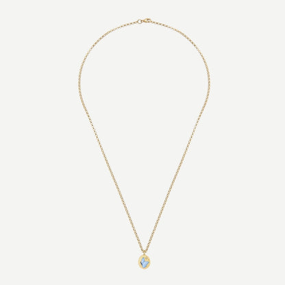 Collar con colgante de mariposa dorado en plata de ley hecho a mano