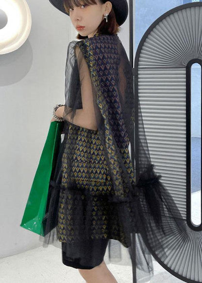 Handmade Tulle Notched Patchwork Top - SooLinen