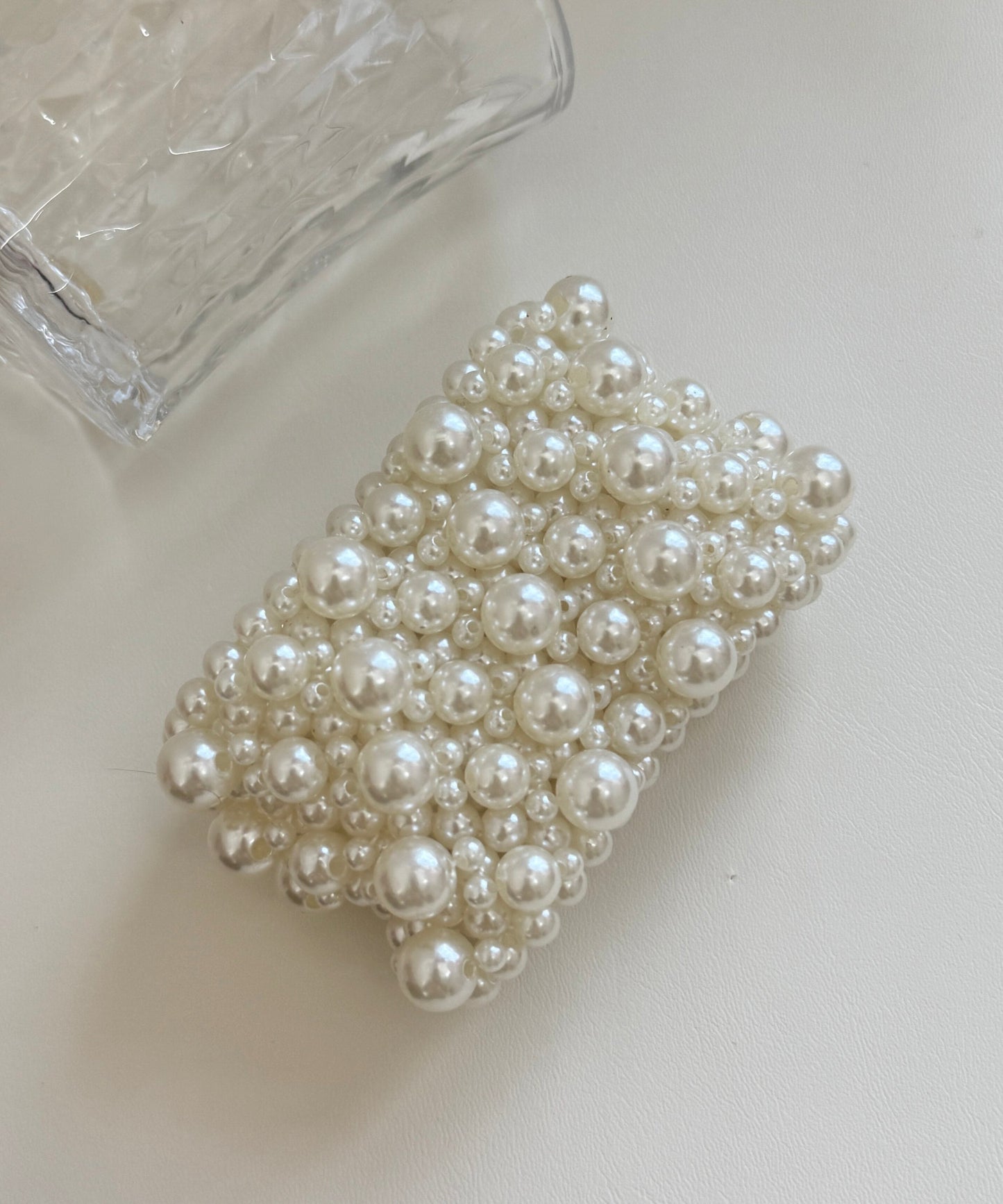 Handmade White Weave Pearl Bangle