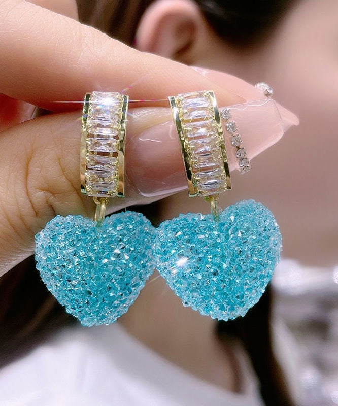 Handgefertigte Creolen mit Zirkonia in Gelblegierung