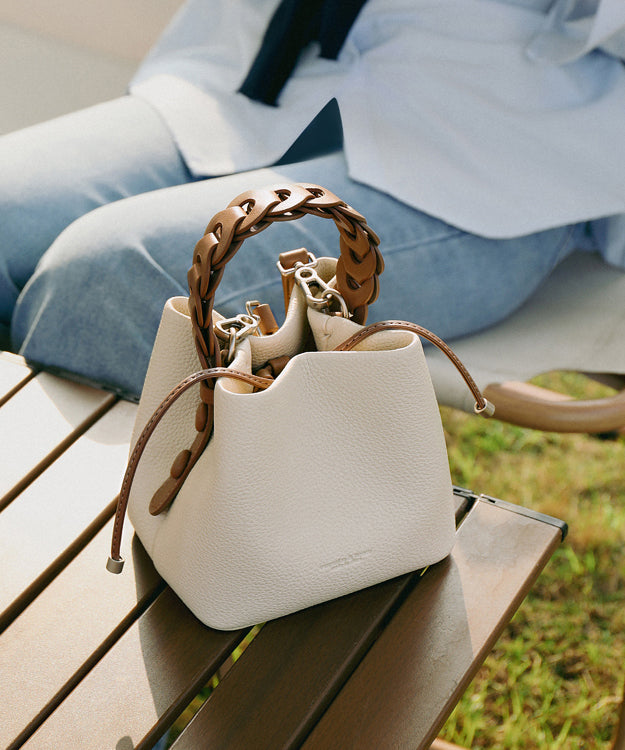 Handmade Yellow Versatile Faux Leather Tote Handbag