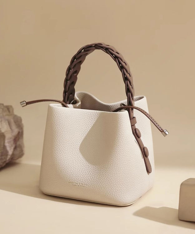 Handmade Yellow Versatile Faux Leather Tote Handbag