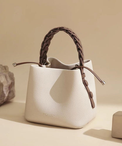 Handmade Yellow Versatile Faux Leather Tote Handbag