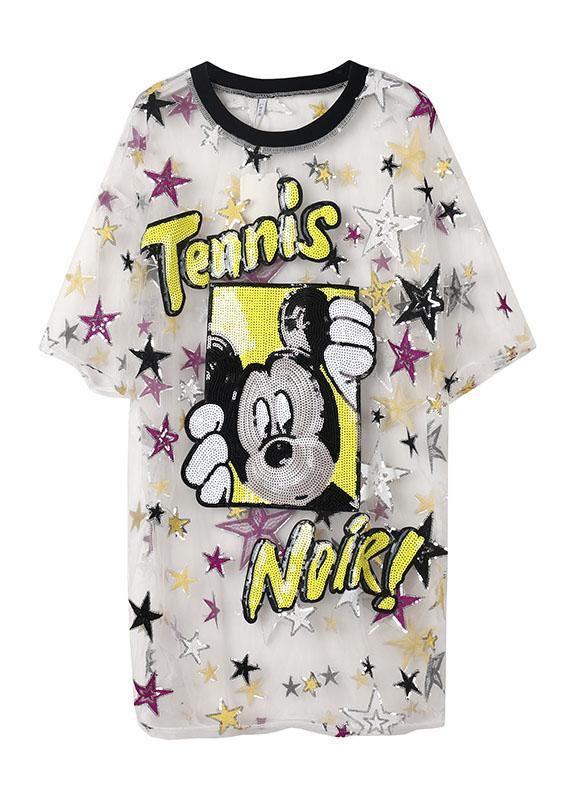 Handmade o neck dresses Neckline black tulle Dress summer - SooLinen