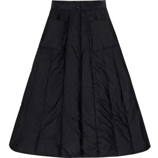 High Waist Skirt Fashion New Women Elastic Waist Black 2021 Winter Pocket Goddess Fan Casual Style Loose Skirt ( Limited Stock) - SooLinen