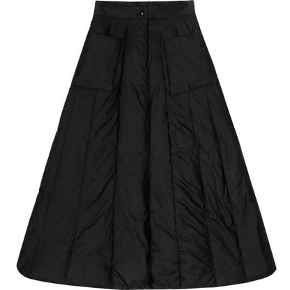 High Waist Skirt Fashion New Women Elastic Waist Black 2021 Winter Pocket Goddess Fan Casual Style Loose Skirt ( Limited Stock) - SooLinen