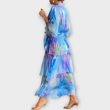 Airy Dress with Multiple Ruffles