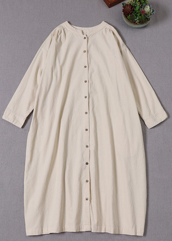 Italienischer Beige Cord-Cardigan mit Knöpfen, Frühling