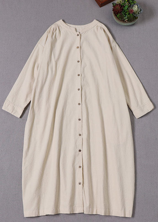 Italienischer Beige Cord-Cardigan mit Knöpfen, Frühling