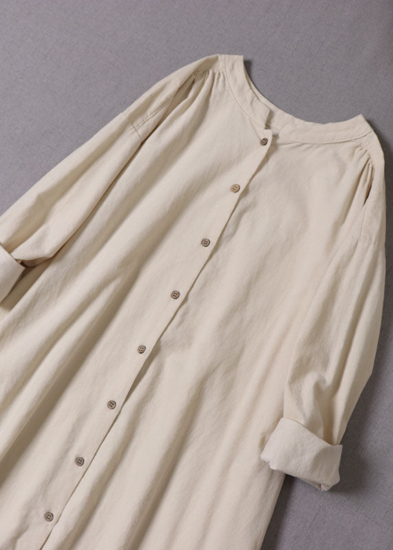 Italienischer Beige Cord-Cardigan mit Knöpfen, Frühling