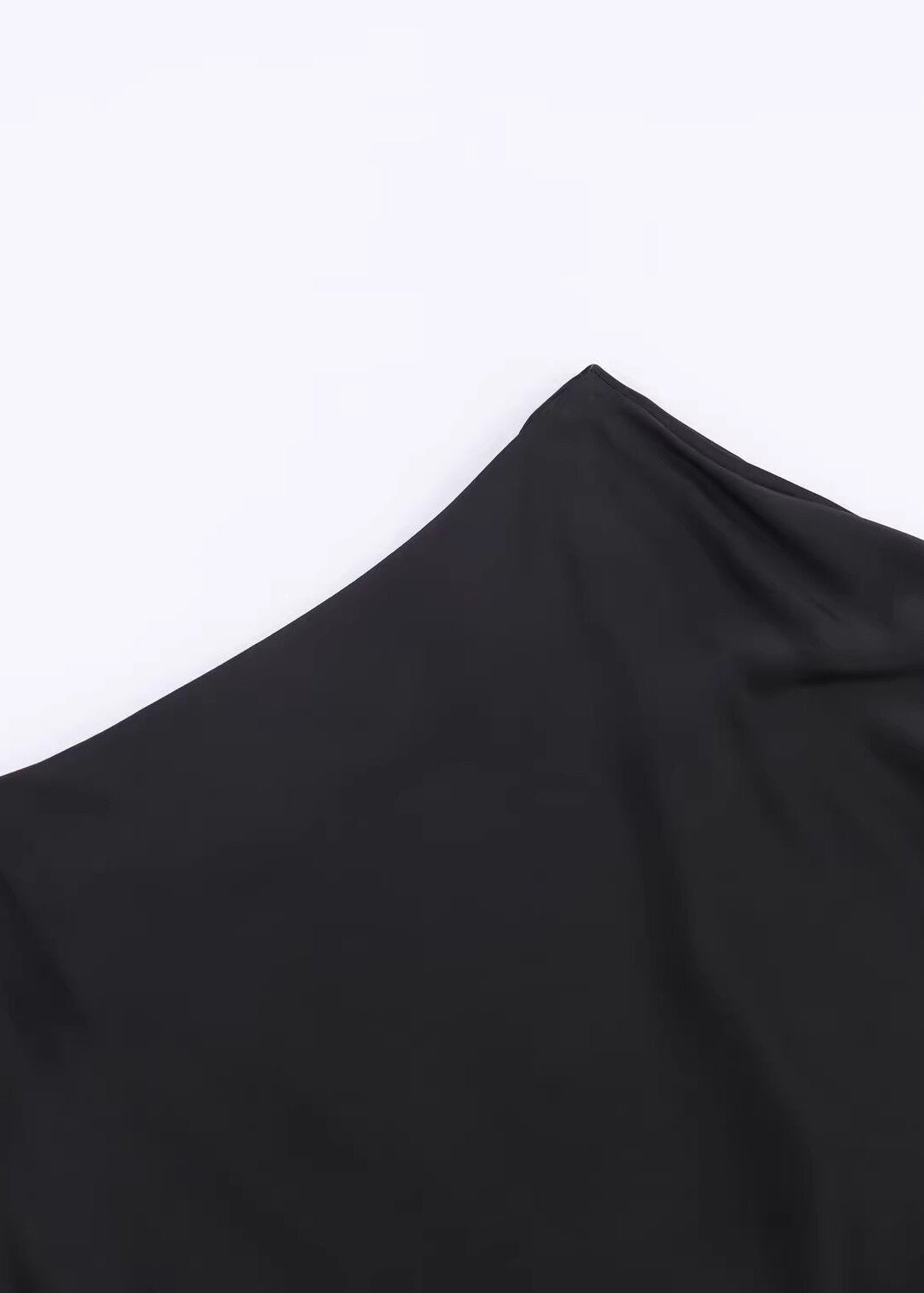 Italian Black Cold Shoulder Lace Patchwork Silk Top Summer