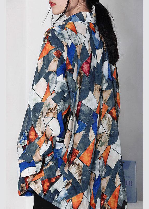 Italian Colorblock Peter Pan Collar Long sleeve UPF 50+ Shirt Tops Summer - SooLinen