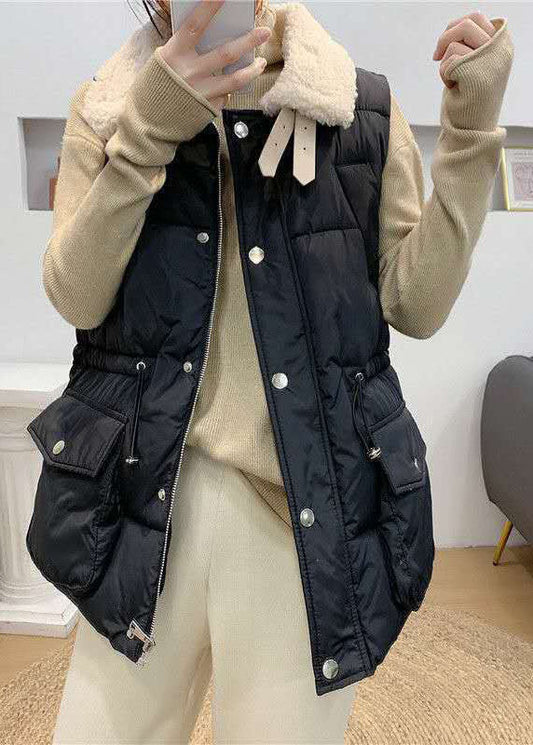 Italienische Khaki Mode Dicke warme ärmellose Pufferweste für den Winter