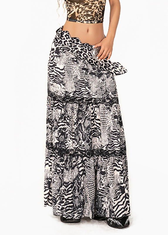 Italian Leopard Print High Waist Fishtail Skirt