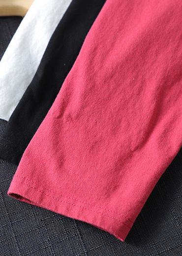 Italian O Neck Hole Spring Tops Women Blouses Cotton White Tops - SooLinen