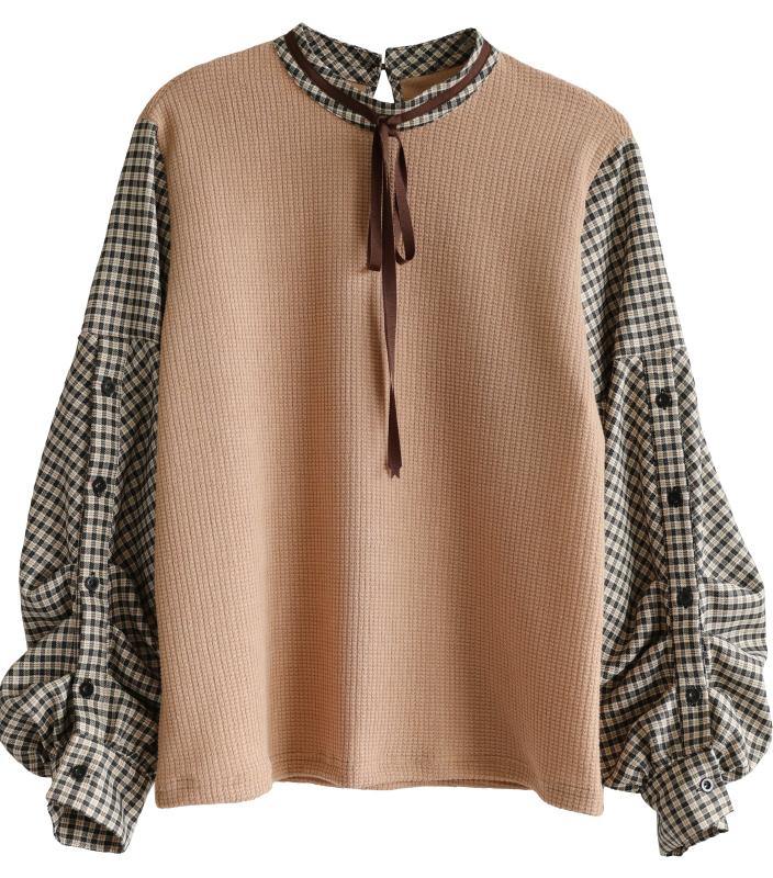 Italian Plaid Vacation Patchwork Cotton Stand Top - SooLinen