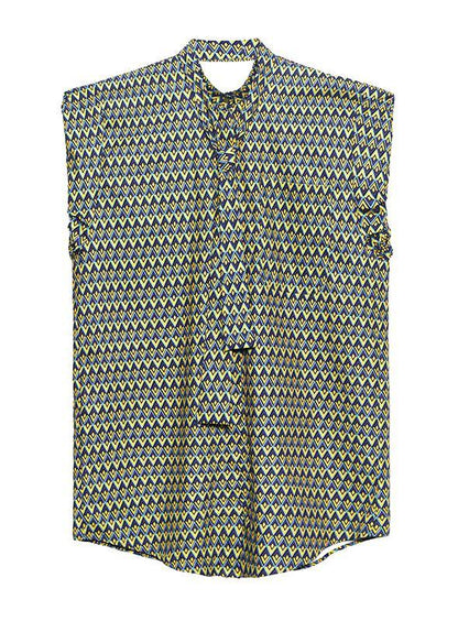 Italian Print Pockets Cotton Button Summer Ankle Dress - SooLinen