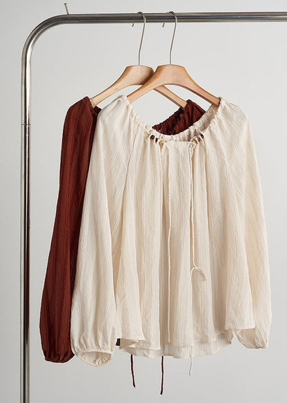 Camisas italianas de algodón con cordón rojo de gran tamaño para primavera