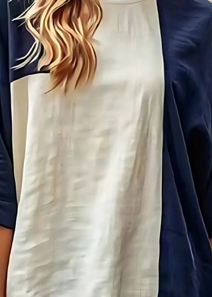 Italienisches weißes übergroßes Patchwork-Baumwoll-Tanktop für den Sommer