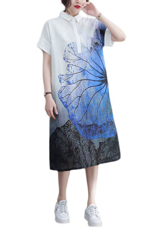 Italienische weiße PeterPan-Kragen-Knopfdruck-lose Sommer-Kurzarmkleider