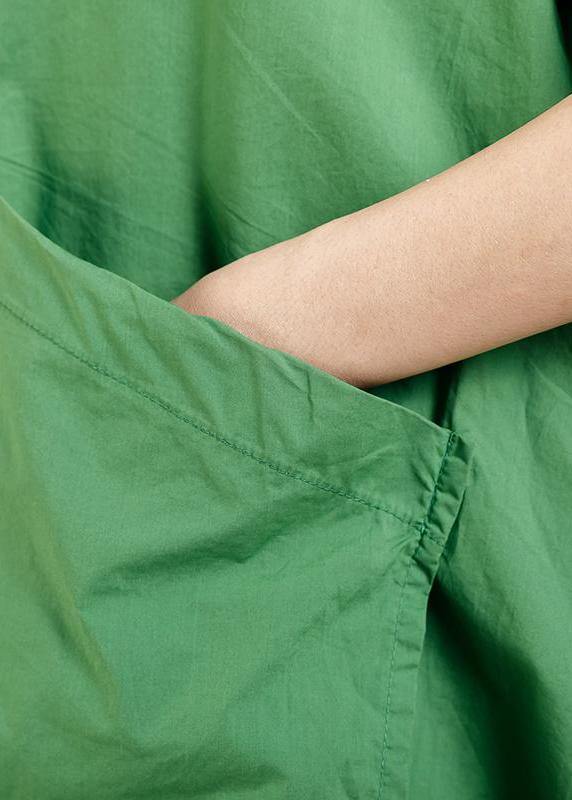 Italian cotton box top Fashion Casual Solid Round Neck Spliced Blouse - SooLinen