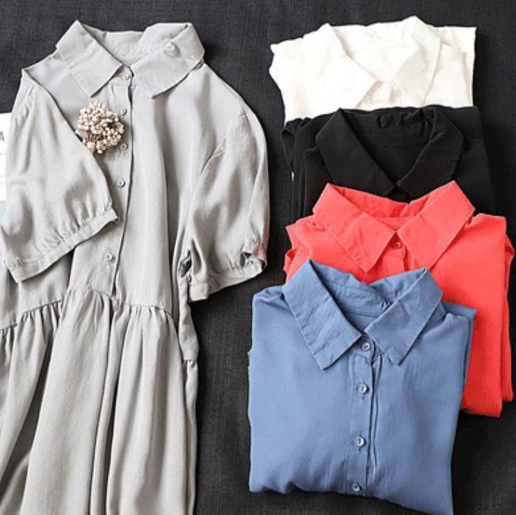 Italian gray quilting dresses lapel Cinched Art Dresses - SooLinen