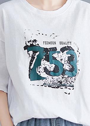 Italian green o neck cotton clothes For Women Hole Art summer top - SooLinen