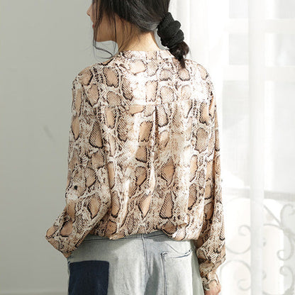 Italienische rosa braune feine Modeideen mit V-Ausschnitt Plus Size Kleidung Blusen