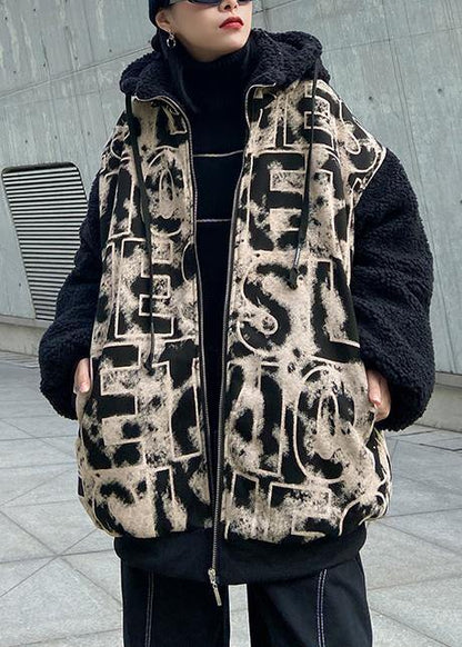 Jacket short heavy winter casual splicing letter tie dye Baseball Jacket - SooLinen