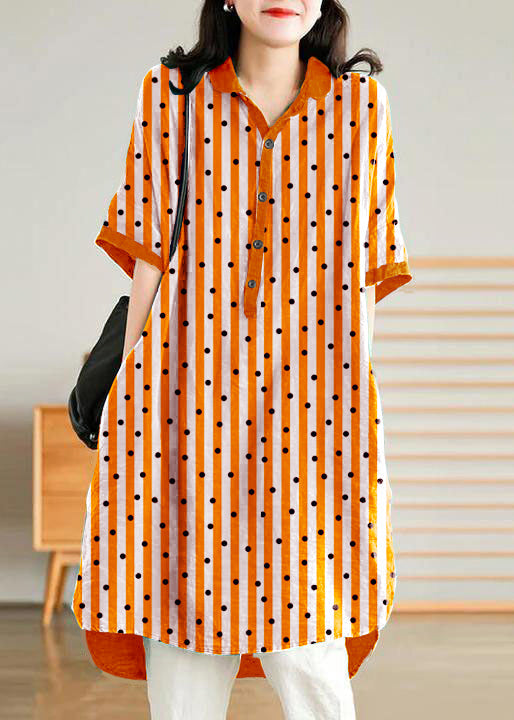 Jadegrünes Leinen-Hemdkleid für Damen