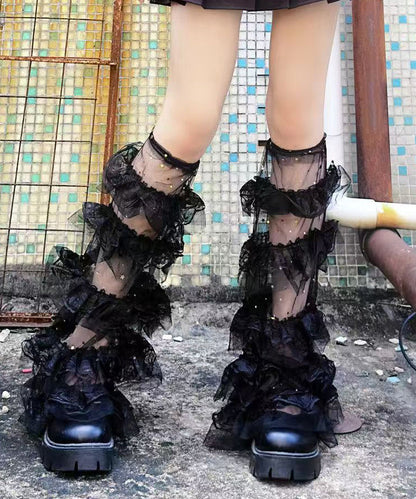 Japanische, süße Spitzen-Beinstrümpfe